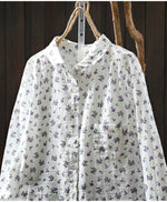 ダブルガーゼ いつもの服に 花を咲かせるブラウス
