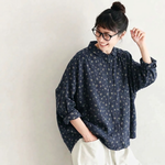 ダブルガーゼ いつもの服に 花を咲かせるブラウス