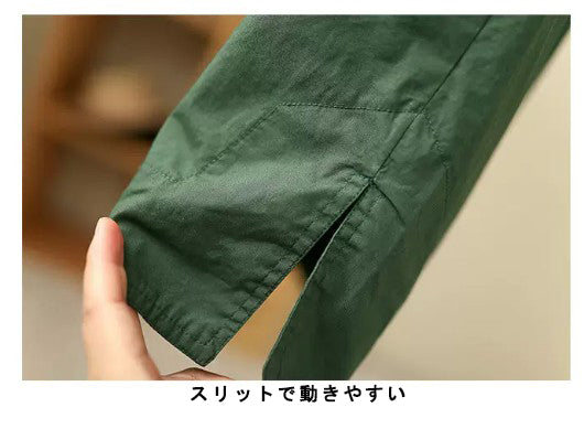 ワークデザイン ミディ丈 シャツコート