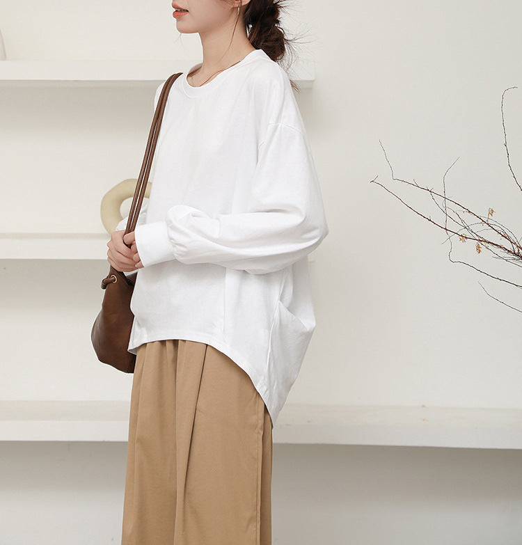 コットン テクスチャ 無地 Tシャツ