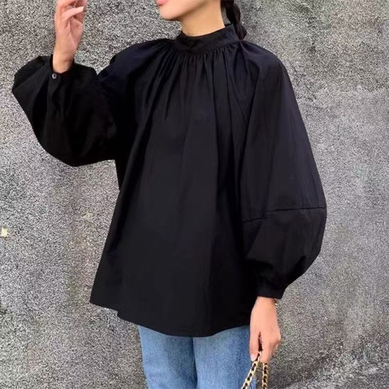 コットン ビッグシルエット ボウタイ シャツ