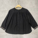 綿麻 長袖 シャツ