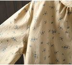 ポケット付き 花柄 ボタン 長袖 シャツ