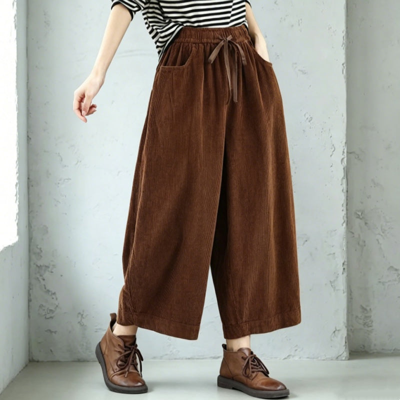 コーデュロイ アンクル丈 パンツ