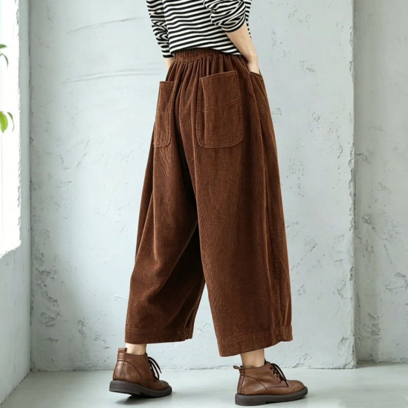 コーデュロイ アンクル丈 パンツ