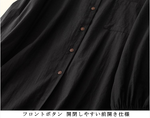 ギャザースリーブ ポケット付き ロングワンピース