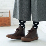 編み上げ ジップショートブーツ