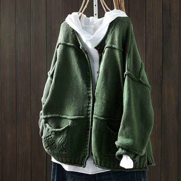 M～4XL 長袖 カーディガン