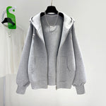 S～5XL 無地 ファスナー カーディガン