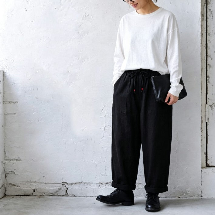 M‑2XL ウエストゴム ガウチョパンツ