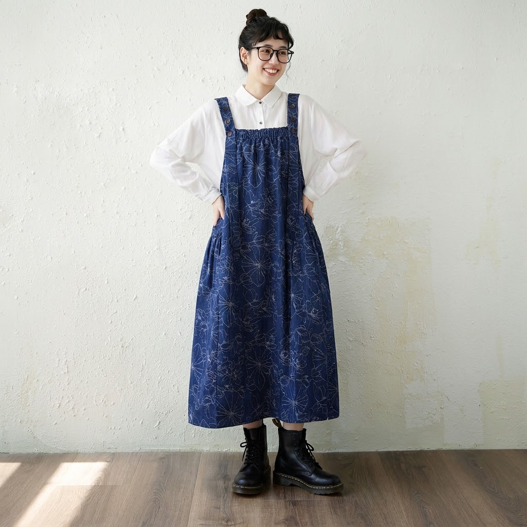ノースリーブ レトロ Aライン ワンピース