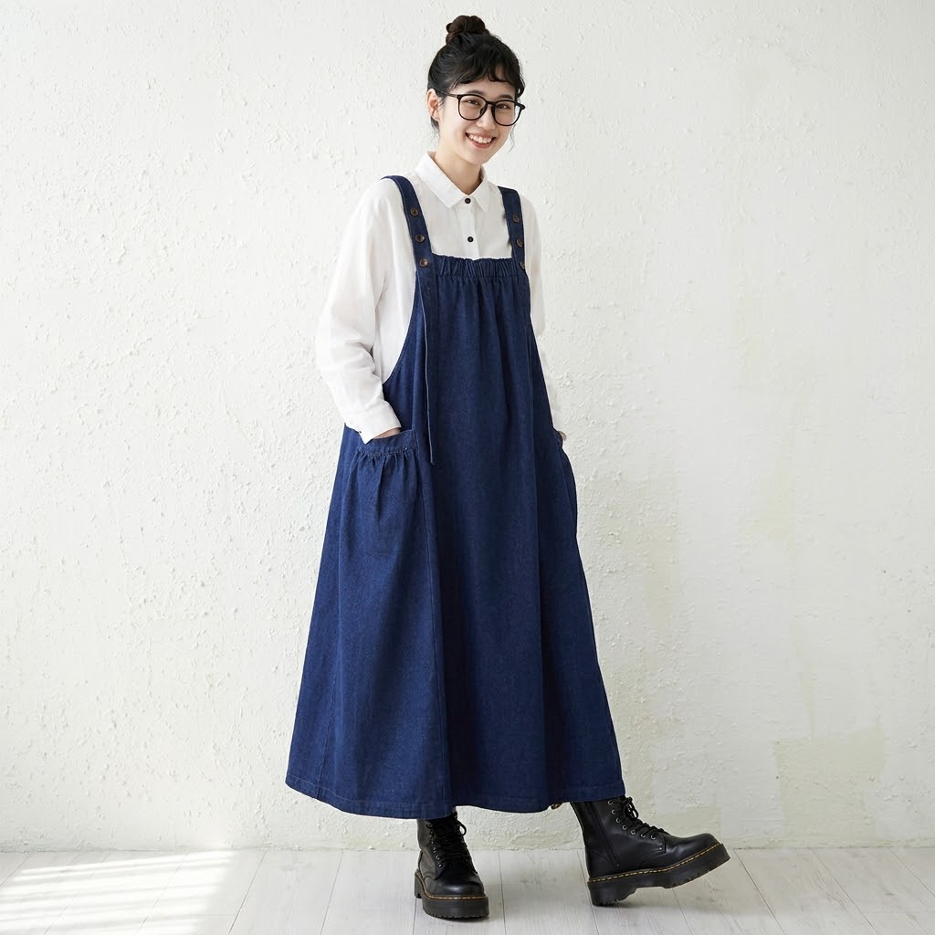 ノースリーブ レトロ Aライン ワンピース