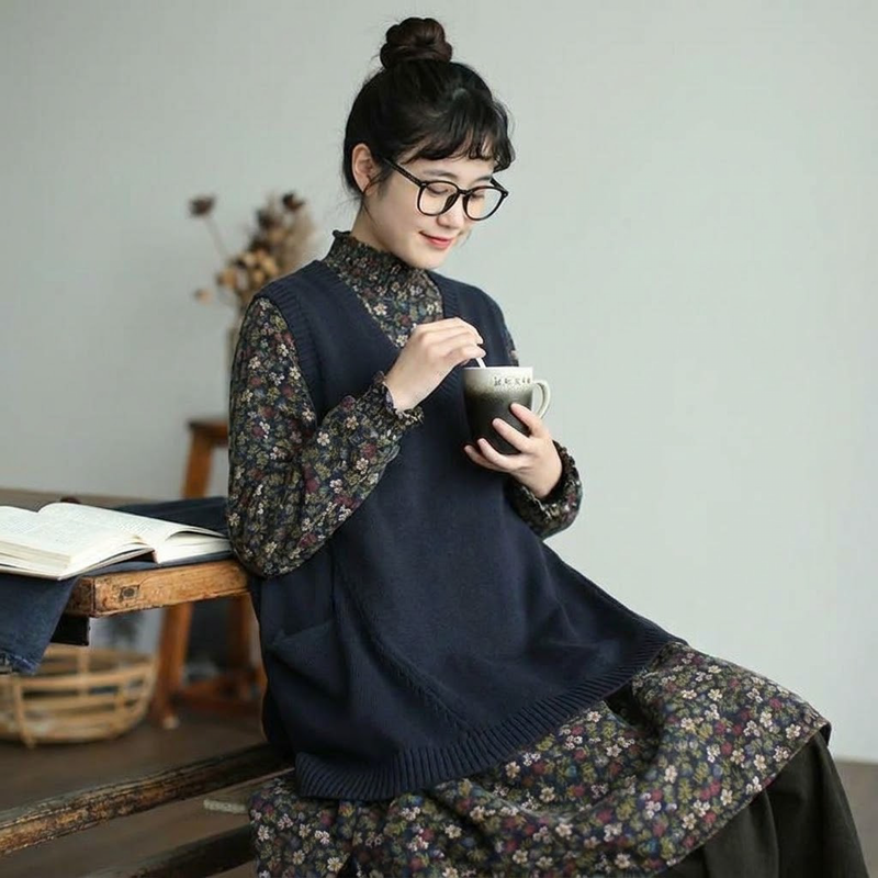 S～5XL コーデのアクセントになるニットベスト