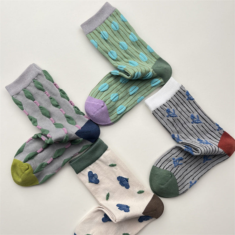 5柄展開｜幾何学柄ソックス