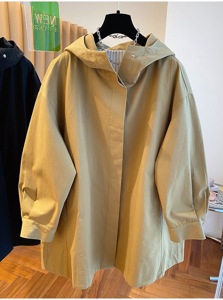 2色展開｜フード付き ゆったりトレンチコート