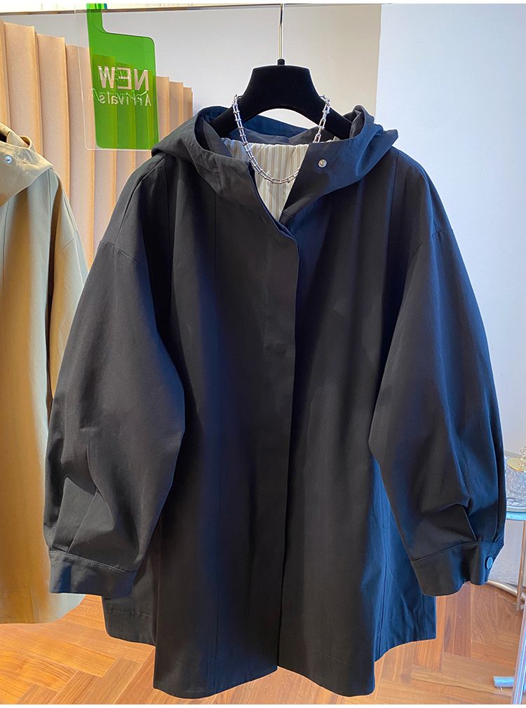 2色展開｜フード付き ゆったりトレンチコート