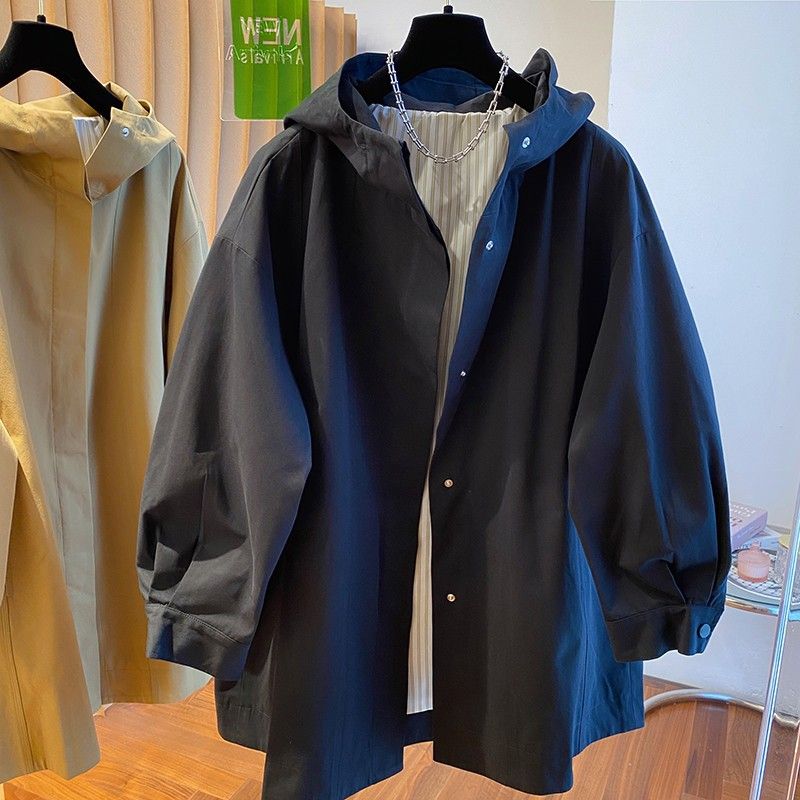 2色展開｜フード付き ゆったりトレンチコート