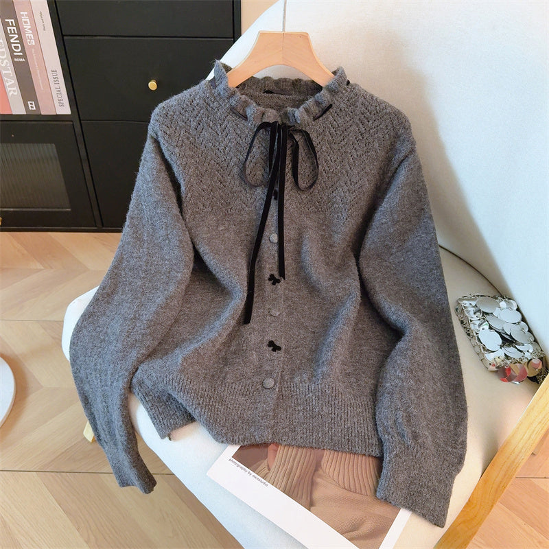 3色展開｜リボンタイ 長袖カーディガン