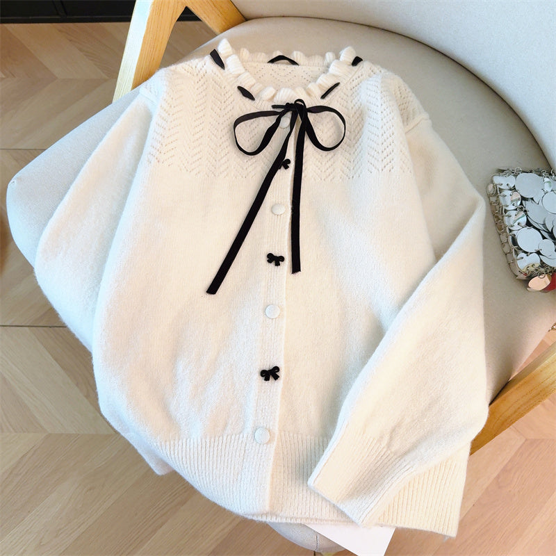 3色展開｜リボンタイ 長袖カーディガン