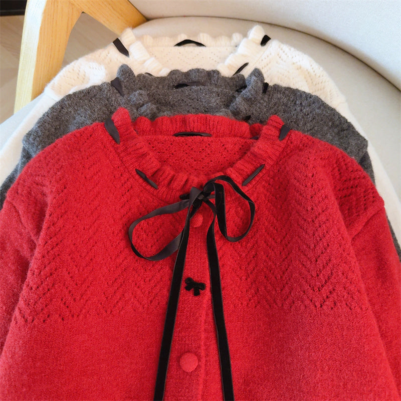 3色展開｜リボンタイ 長袖カーディガン