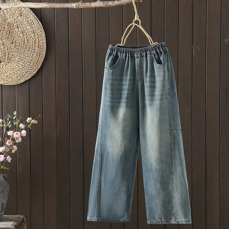 2色展開｜ハイウエスト ワイドデニムパンツ