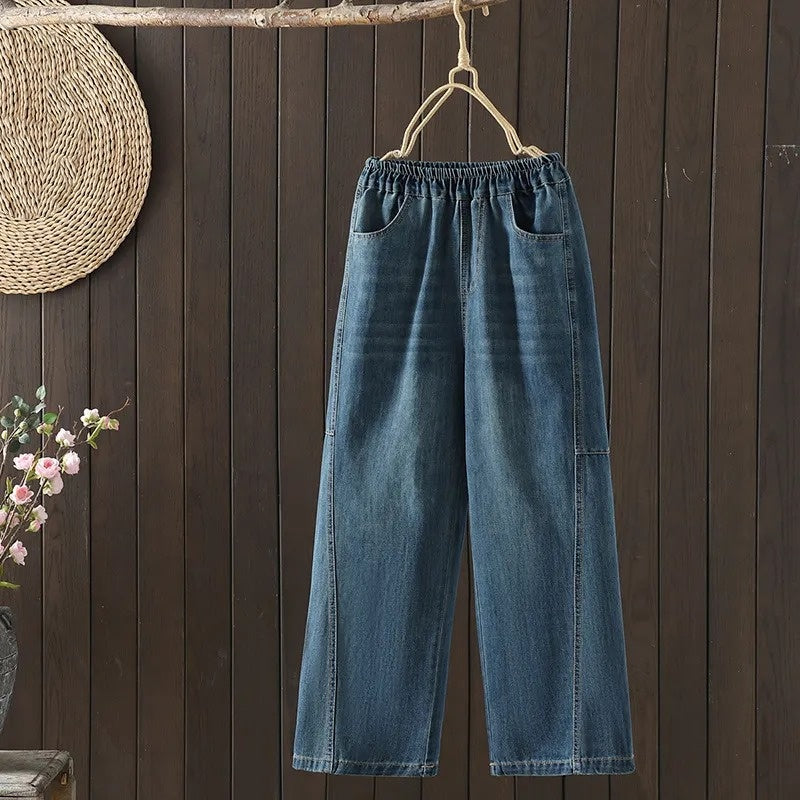 2色展開｜ハイウエスト ワイドデニムパンツ