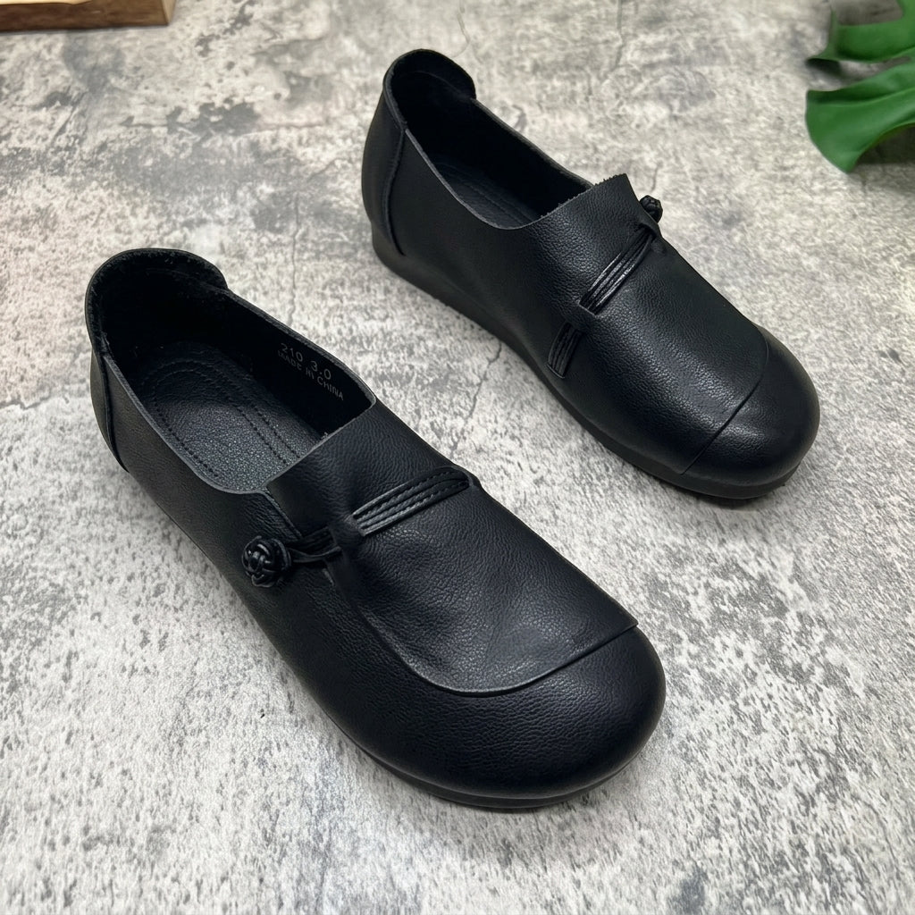 3色展開｜ラウンドトゥ フラットシューズ