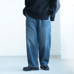 2色展開｜ハイウエスト ワイドデニムパンツ