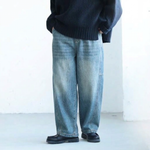 2色展開｜ハイウエスト ワイドデニムパンツ