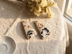 アヒル＆フラワー刺繍 ヘアピン