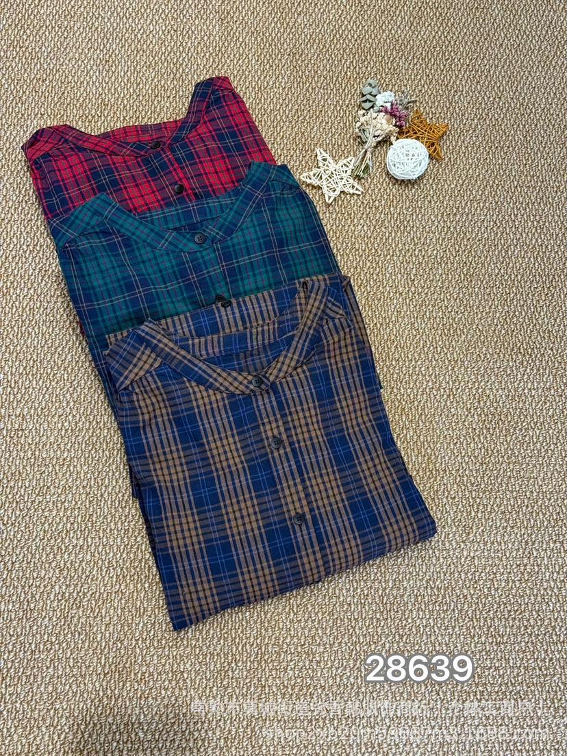 3色展開｜チェック柄 シャツワンピース