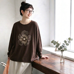6色展開｜花柄プリント 長袖Tシャツ