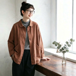 3色展開｜コットン 無地 羽織りブラウス