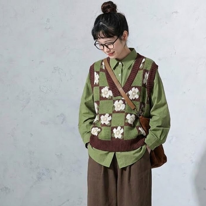 シャツ×ニットベスト セットアップ・単品