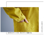ポケット付き 長袖シャツワンピース