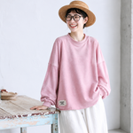 ゆったりドロップショルダー 長袖スウェット