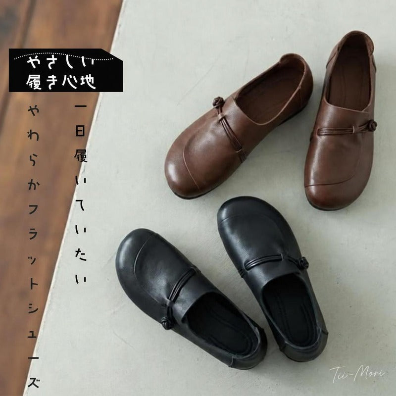 3色展開｜ラウンドトゥ フラットシューズ