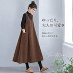 ポケット付き ゆったりノースリーブワンピース