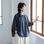 可愛いドット柄シャツ S／M／L さらっと着られて、