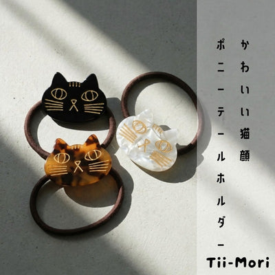 スウィート 猫顔 ポニーテールホルダー ヘアタイ