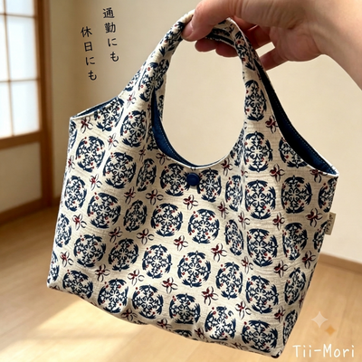 花柄プリント ハンドバッグ