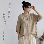 上品＆若々しい 刺繍ブラウス