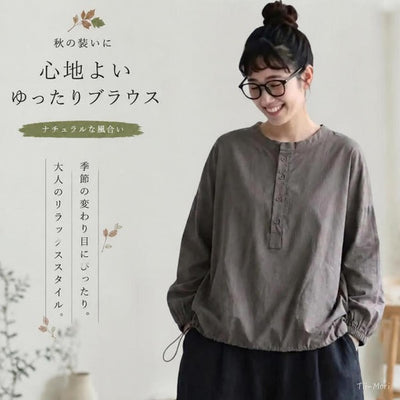 ドロップショルダー ロングスリーブ シャツ