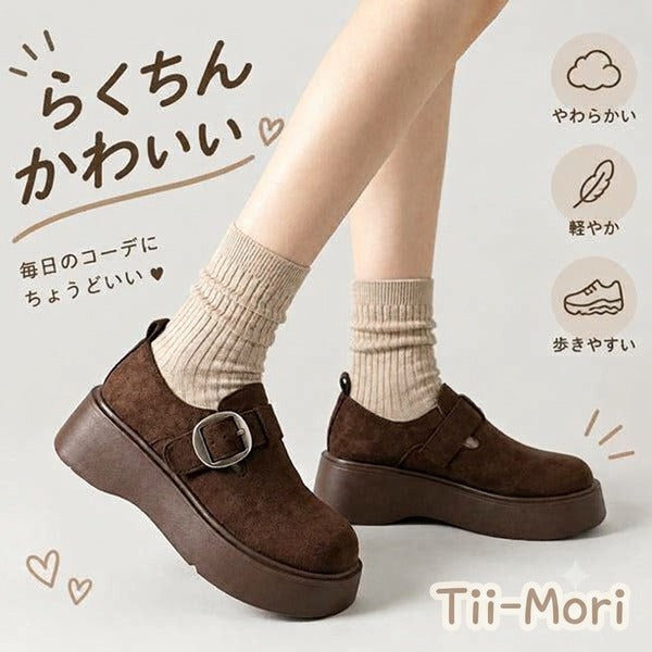 厚底 スリッポン バーケンシューズ