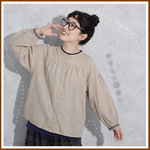 綿麻 長袖 シャツ