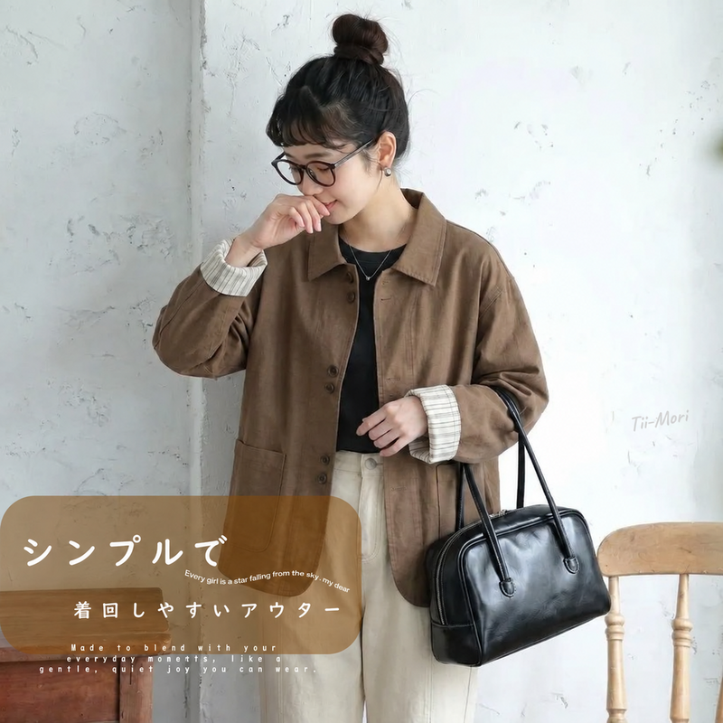 折り襟 無地 ジャケット