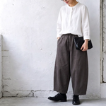 ウエストゴム ワイドパンツ ガウチョパンツ