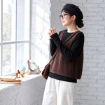 5色展開｜重ね着風 Vネックベスト