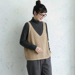 5色展開｜重ね着風 Vネックベスト
