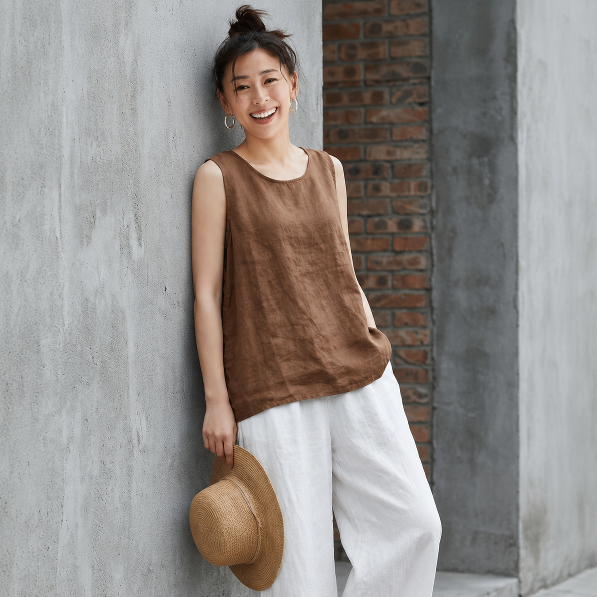 M～4XL コットン ビッグシルエット タンクトップ